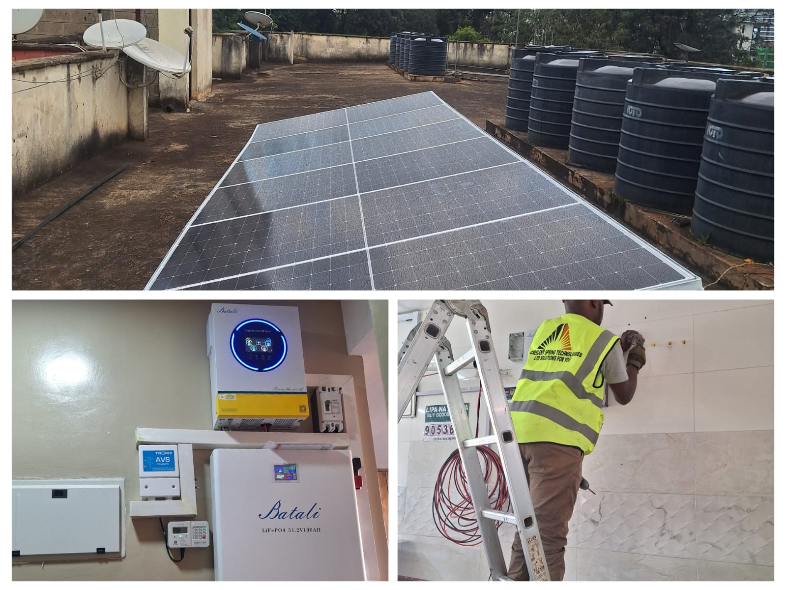 Commercial solar backup project